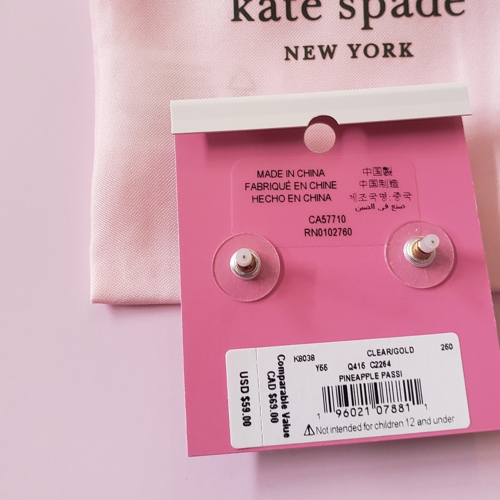 Kate spade pineapple 🍍 earrings - Picture 3 of 3